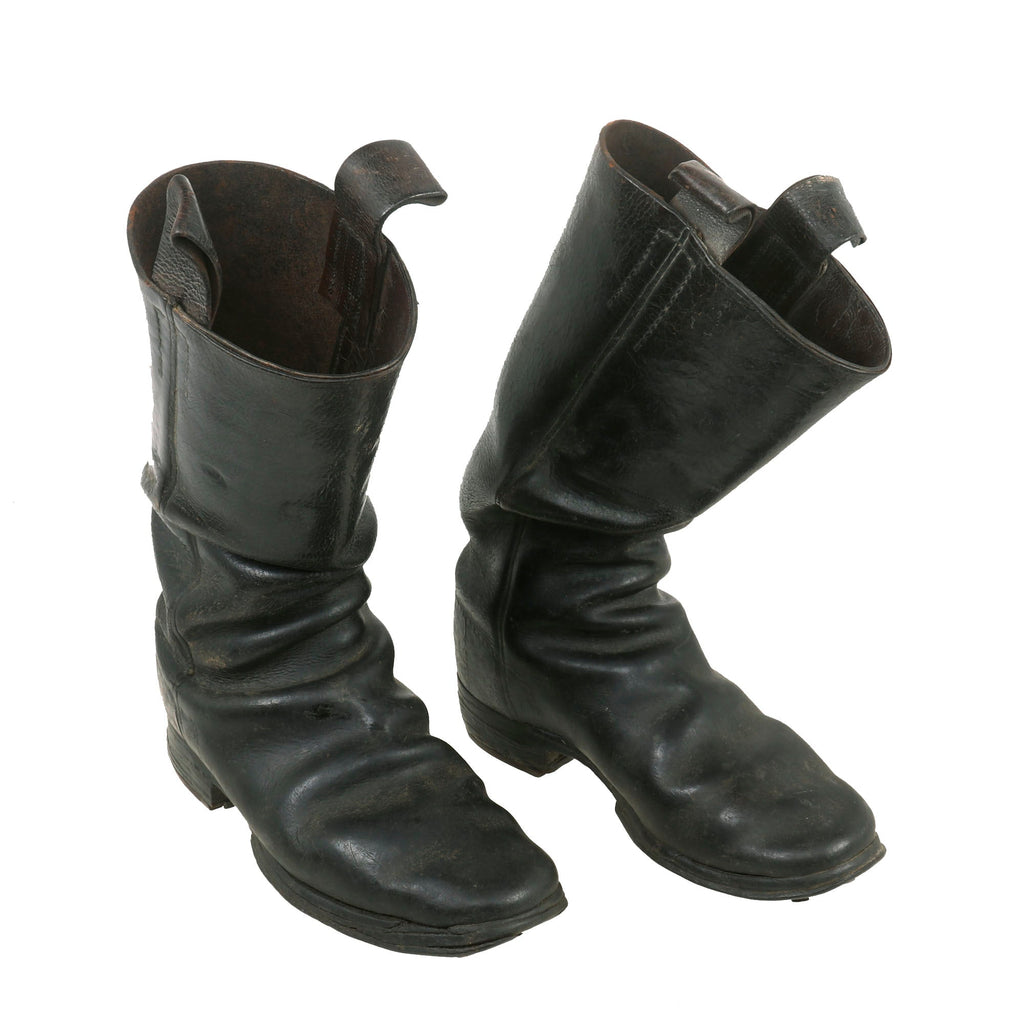 Original Imperial German WWI M1866 Hobnailed Marschstiefel Enlisted Issue Trench Boots with Pull-up Straps Original Items