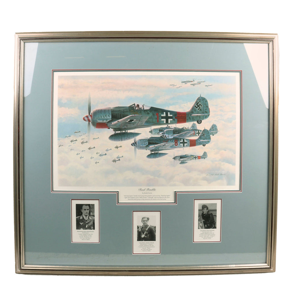 Original Signed Limited Edition Print: Framed “Real Trouble” Artist Proof by Keith Ferris Signed by Author with Certificate of Authenticity - 35 x 38” - Artist’s Proof 27/75 Original Items