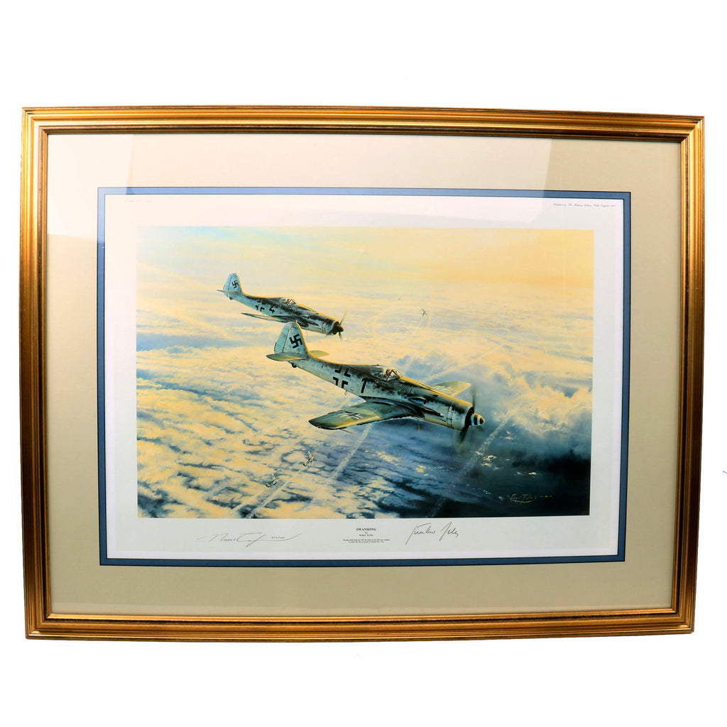 Original Signed Limited Edition Print: Framed “SwanSong” by Robert Taylor Signed by Gunther Rall - 31 x 40” - 897/1250 Original Items