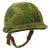 Original U.S. Late Vietnam War Era Military Police M1 Helmet with 1974 Dated Camouflage Cover, Liner and Leather ‘MP’ Brassard Original Items