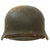 Original German WWII Army Heer M40 Single Decal Textured Paint Steel Helmet with 56cm Liner & Chinstrap - Q64 Original Items