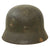 Original German WWII Army Heer M40 Single Decal Textured Paint Steel Helmet with 56cm Liner & Chinstrap - Q64 Original Items
