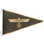 Original German WWII Army Heer Officer Rigid Vehicle Staff Car Pennant Flag with End Fittings - 7 ⅝" x 12 ½" Original Items