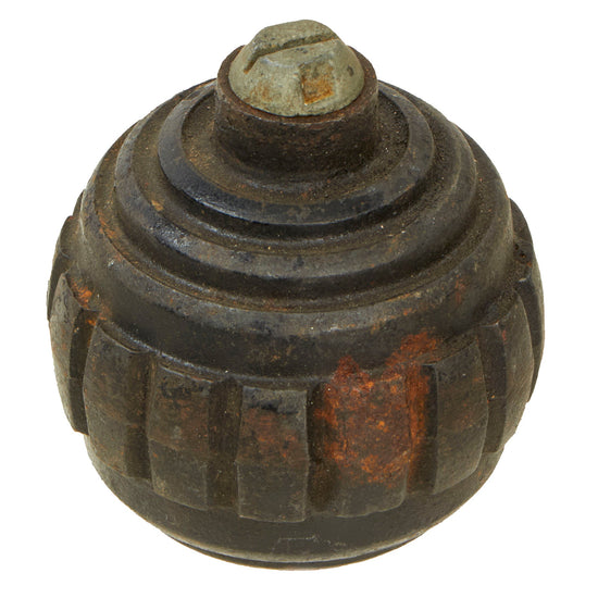 Original Imperial German WWI Model 1915 n/A Ball Hand Fragmentation Inert Grenade With Transit Plug - Kugelhandgranate Original Items