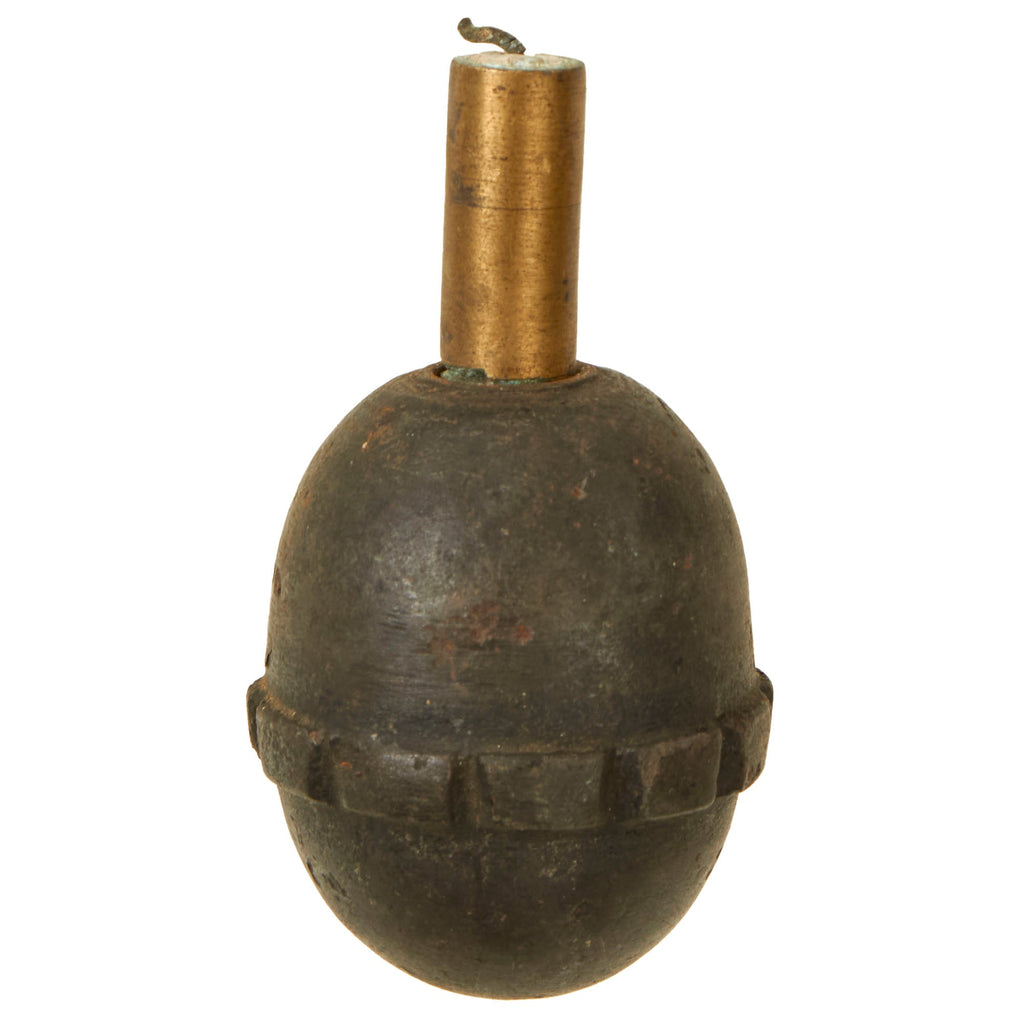 Original German WWI Model 1917 n/A Inert Egg Hand Fragmentation Grenade - Eierhandgranate Original Items