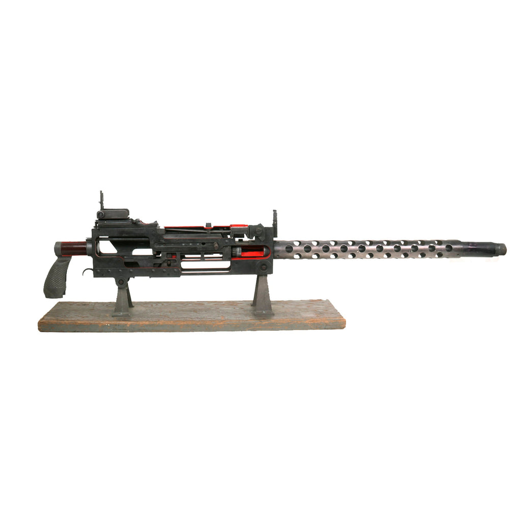Original U.S. Office of Naval Research 1919A6 Browning .30 Cal Machine Gun Oversize Cutaway Classroom Display Model on Stand Original Items