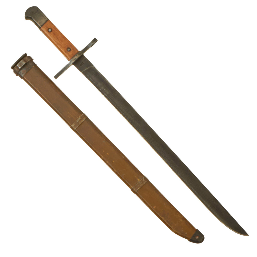 Original Japanese WWII Arisaka Type 30 Bayonet by Matsushita with Last Ditch Scabbard Original Items