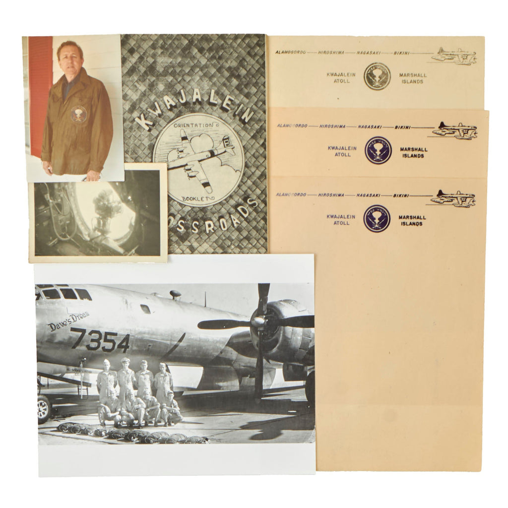 Original U.S. Post WWII Era 58th Wing Operation Crossroads Kwajalein Orientation Booklet Grouping With Blank Stationary Original Items