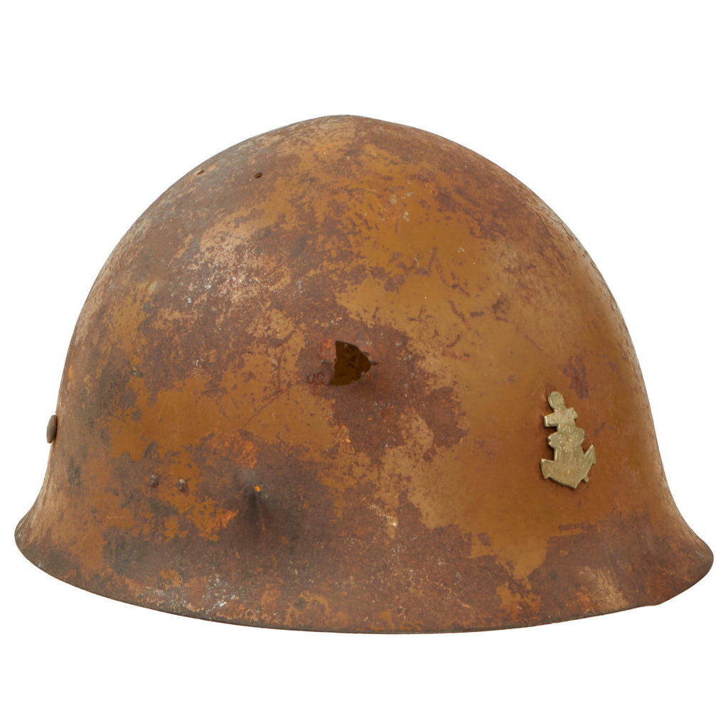 Original WWII Japanese Special Naval Landing Forces (SNLF) Helmet Shel ...