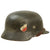 Original German WWII Extra Large Army Heer M35 Double Decal Helmet with 1939 Dated 61cm Liner & Chinstrap - NS68 Original Items