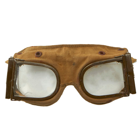 Original Imperial Japanese WWII Type 5 Dust Proof Folding Goggles Original Items