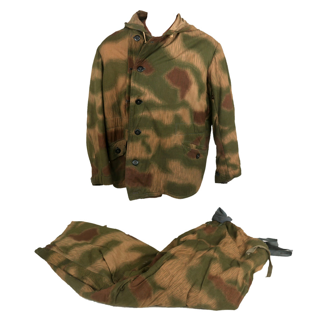 Original German WWII Sumpftarnmuster Swamp Pattern Camouflage Pattern Winter Parka with Matching Pants - Non Reversible Original Items