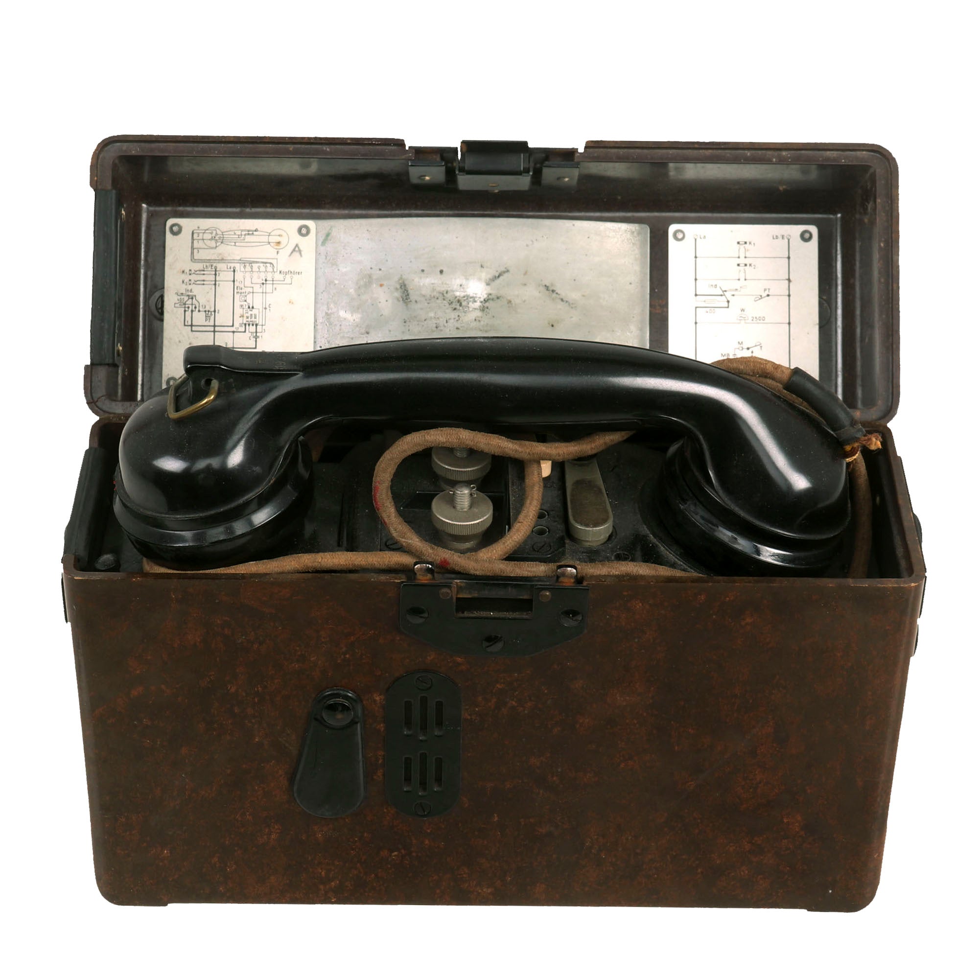 Original German WWII Wehrmacht Model FF33 Field Telephone by SF