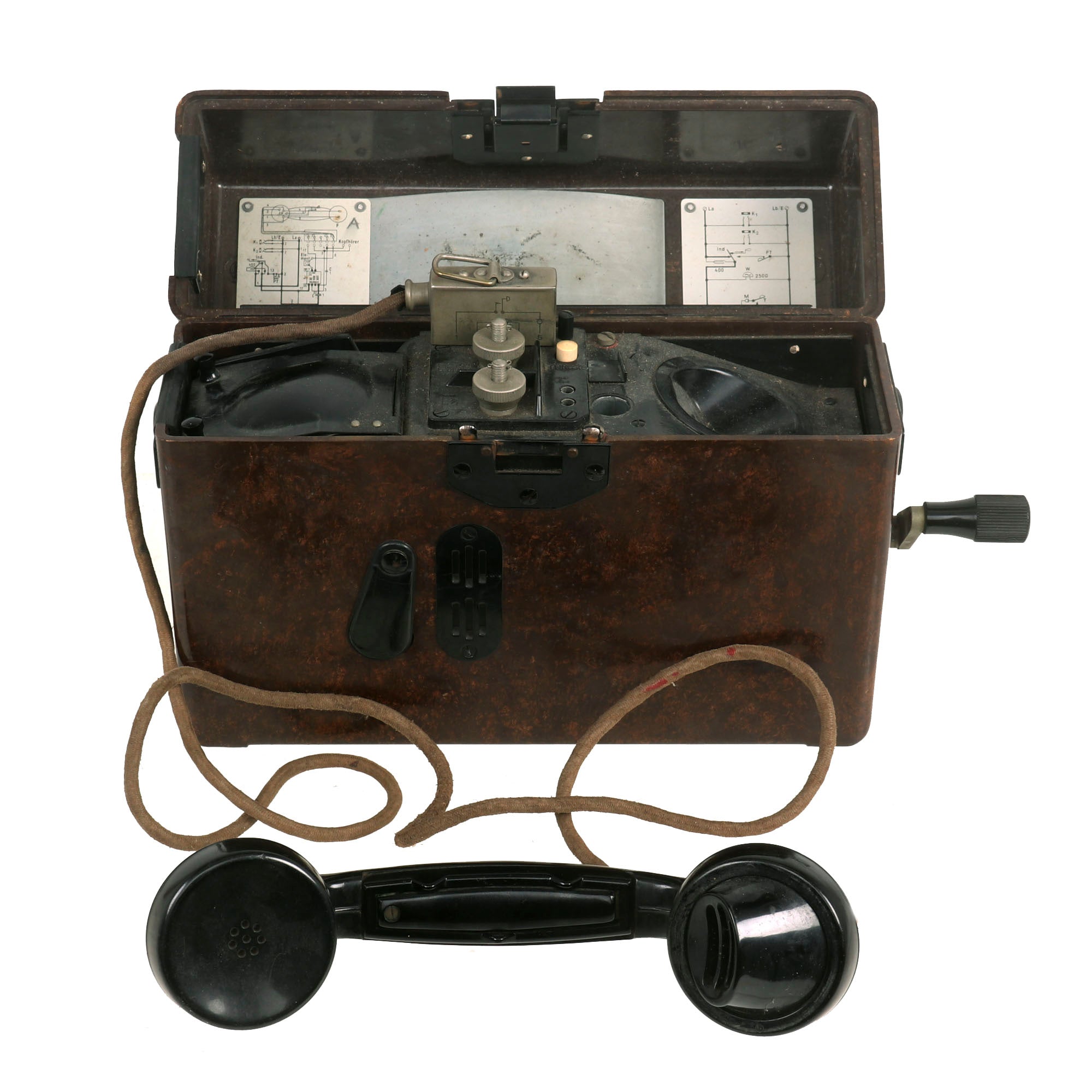 Original German WWII Wehrmacht Model FF33 Field Telephone by SF