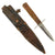 Original German WWI Trench Fighting Knife by DEMAG with WWII USGI Decorated Leather Belt Sheath Original Items
