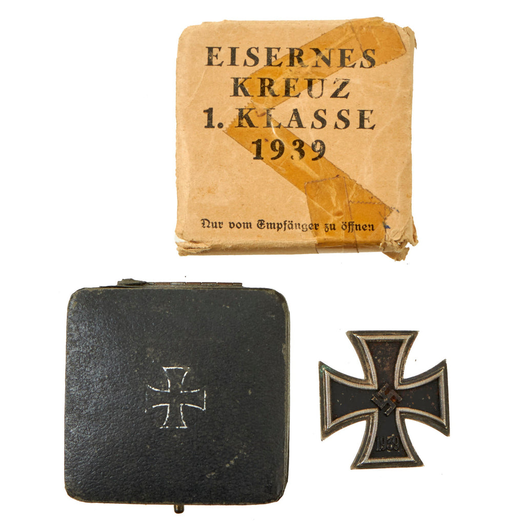 Original German WWII Cased Iron Cross First Class 1939 by Gebrüder Godet & Co. with Original Box - EKI Original Items
