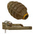 Original U.S. WWII Inert MkII Pineapple Grenade with Yellow Ring with M6A3 Fuze Original Items