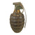 Original U.S. WWII Inert MkII Pineapple Grenade with Yellow Ring with M6A3 Fuze Original Items