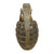 Original U.S. WWII Inert MkII Pineapple Grenade with Yellow Ring with M6A3 Fuze Original Items