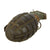 Original U.S. WWII Inert MkII Pineapple Grenade with Yellow Ring with M6A3 Fuze Original Items