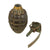 Original U.S. WWII Inert MkII Pineapple Grenade with Yellow Ring with M6A3 Fuze Original Items