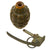 Original U.S. WWII Inert MkII Pineapple Grenade with Yellow Ring & M10A1 Fuze Original Items