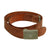 Original German Pre WWII Army Heer EM/NCO Brown Leather Belt with Pebbled Aluminum Buckle by Herman Knoller - dated 1939 Original Items