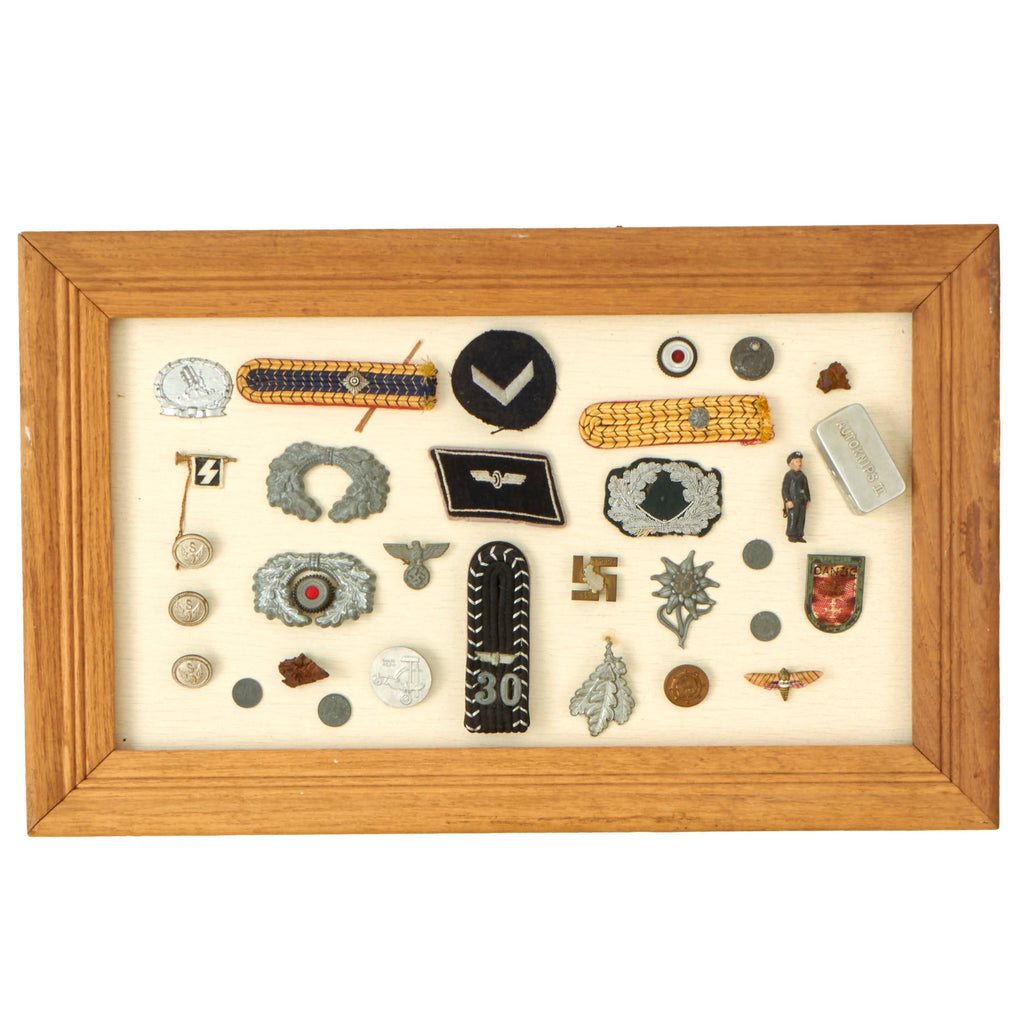 DRAFT Original German WWII USGI Bring Back Award, Tinnie, and Insignia Grouping - 14 Items Original Items
