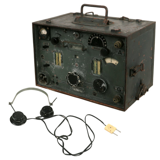 Original German WWII Wehrmacht Tornister-Empfänger b "Berta" Torn.E.b. Field Radio Transceiver with Headphones - dated 1941 Original Items