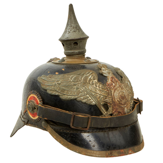 Original German Prussian M1915 Garde Infantry EM-NCO Pickelhaube Helmet Original Items