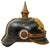 Original German WWI Prussian M1895 Pickelhaube Spiked Helmet with Original Cockades and Chinstrap - Size 57 Original Items