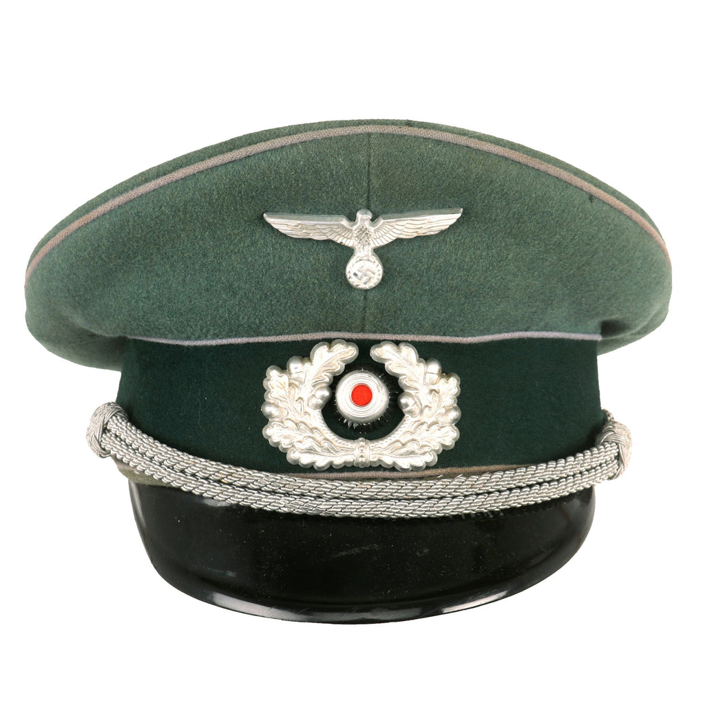 Original German WWII Army Heer Transport and Supply Troop Officers Schirmmütze Visor Cap Original Items