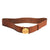 Original German WWII NSDAP Leader Leather Belt with Aluminum Belt Buckle by Wilhelm Deumer - RZM M4/72 Original Items