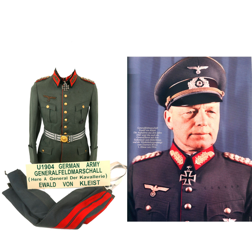 Original German WWII Panzer Group Kleist & 1st Panzer Army Commander Generalfeldmarschall Ewald von Kleist Uniform Set - Formerly Part of the A.A.F. Tank Museum Original Items
