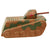 Original U.S. / Japanese WWII “POW” Made Type 95 Ha-Go Light Tank Wood Model Toy Original Items