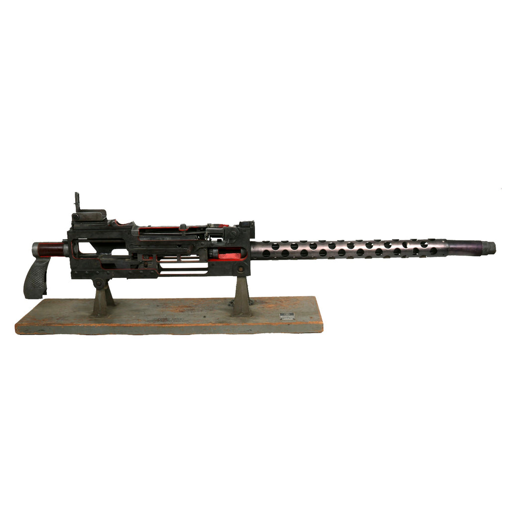 Original U.S. Office of Naval Research 1919A6 Browning .30 Cal Machine Gun Oversize Cutaway Classroom Display Model on Stand - Marked to U.S.M.C. Original Items