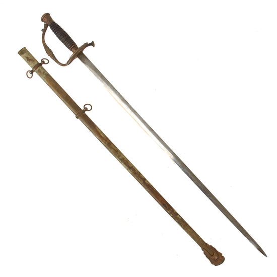 Original U.S. Indian Wars Era German-Made Model 1860 Army Staff and Field Officer Sword with Scabbard by F.R. Neeff Söhne of Solingen Original Items