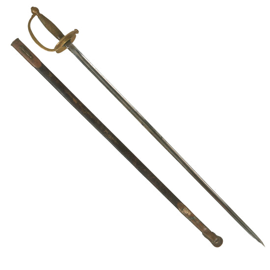Original U.S. Civil War M-1840 Army NCO Sword by Ames Mfg. Co. with Steel Scabbard - Dated 1864 Original Items