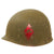 Original U.S. WWII M1 Helmet High Pressure Seaman Paper Co Liner With 5th Infantry Division Painted Insignia Original Items