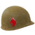 Original U.S. WWII M1 Helmet High Pressure Seaman Paper Co Liner With 5th Infantry Division Painted Insignia Original Items