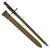 Original U.S. WWI M1917 Enfield Rifle Bayonet by Winchester with WWII Fiberglass Scabbard for Trench Shotgun Original Items