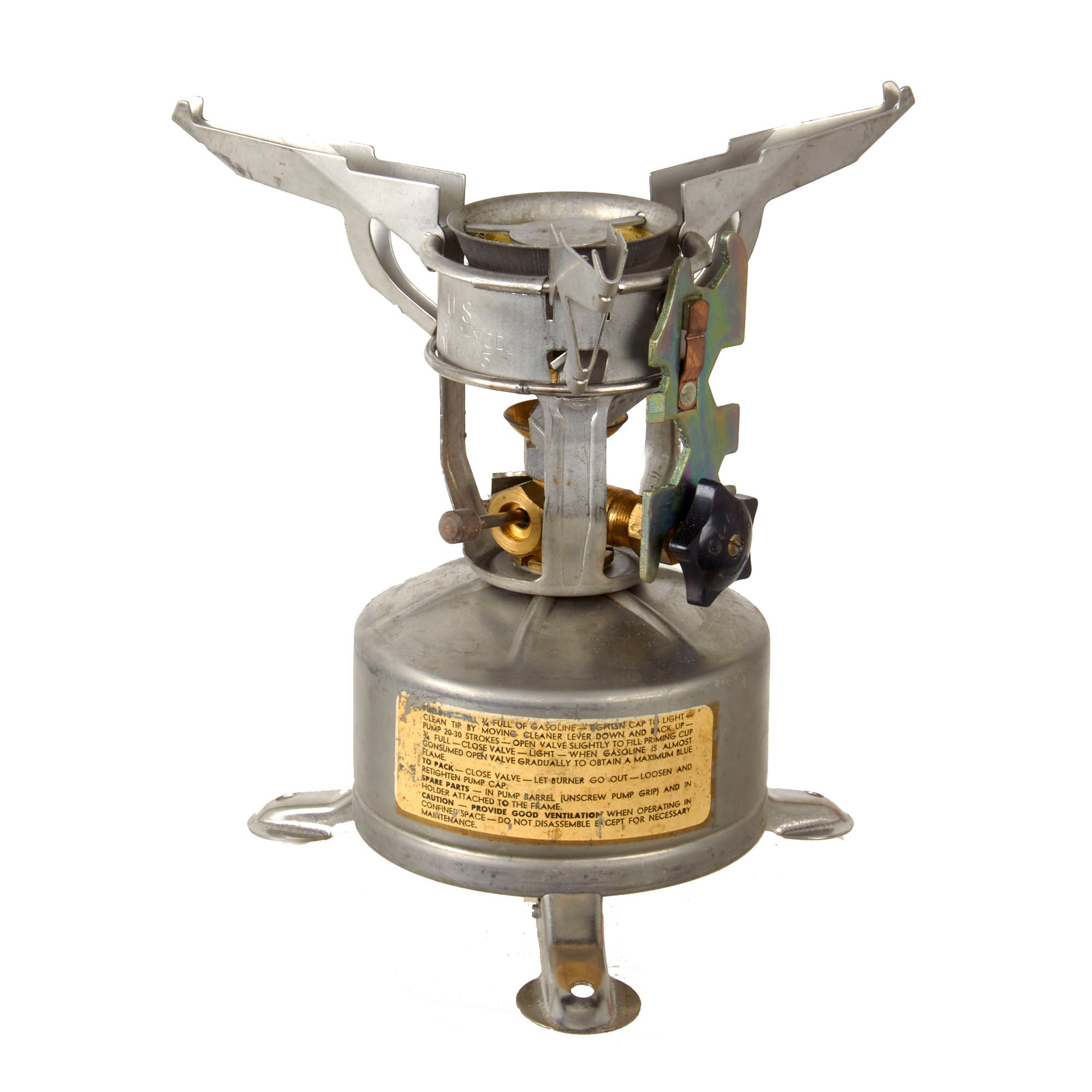 Original WWII U.S. Issue Coleman Gasoline Camp Stove in Bayonet 