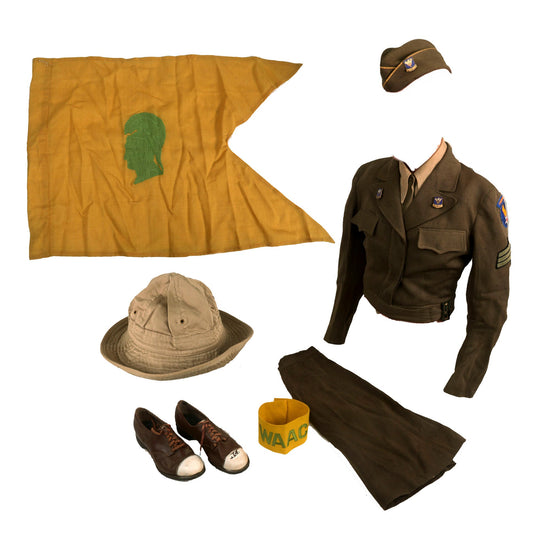 Original U.S. WWII Named Women’s Army Auxiliary Corps Uniform & Guidon Grouping - Ruth Tezuka Original Items