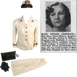 Original U.S. WWII Named W.A.V.E.S. Grouping with Rare Undershirt - Mary C. Hibbert