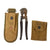 Original U.S. WWII - WWI Field Gear Lot - Named AAF 381st Bomb Group Officer’s Musette Bag with Customs Declaration Tag Attached and M1910 Gear - 8 Items Total Original Itemsa