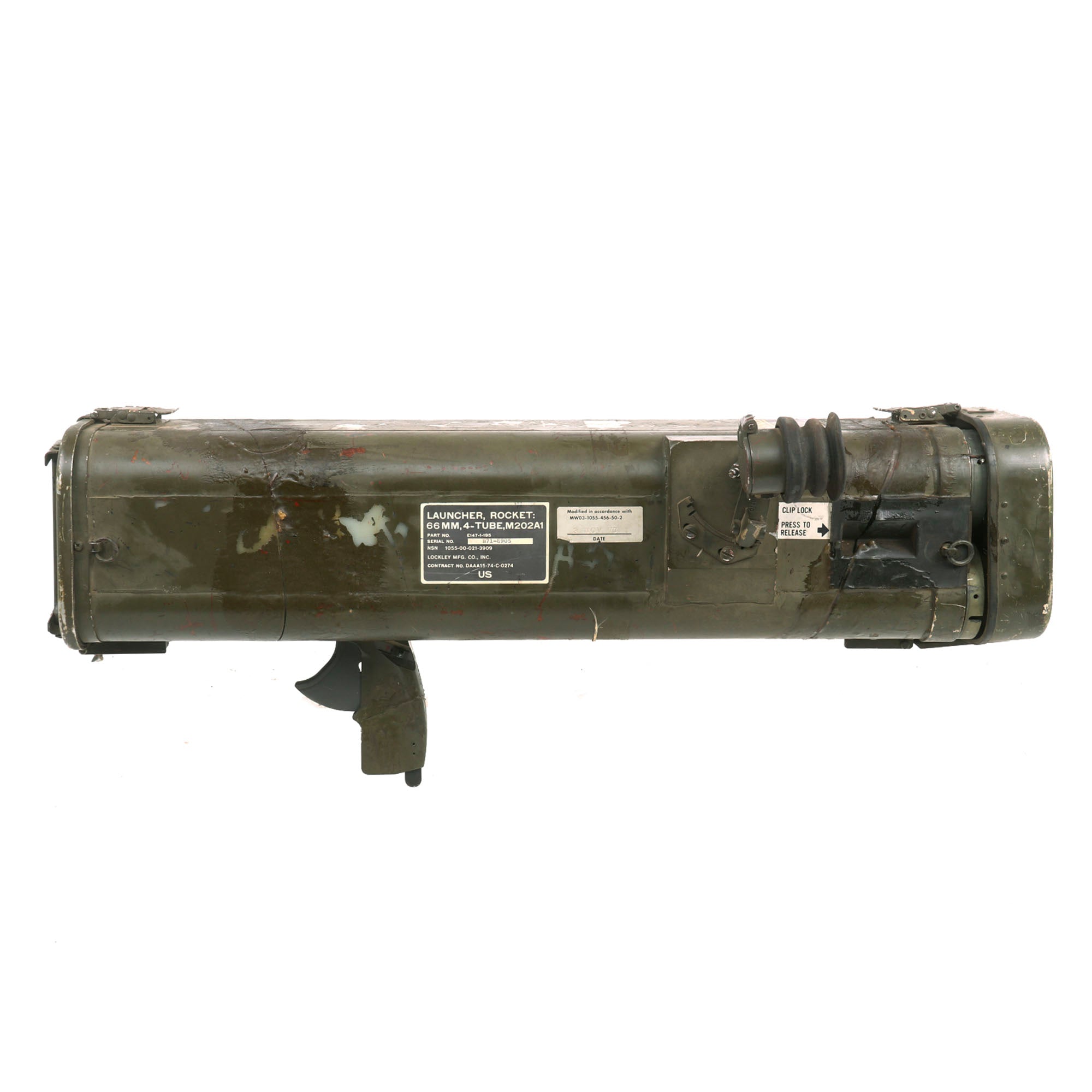 Handheld Incediary Rocket Launcher Original Rare U.S. M202A1 FLASH Four Tube 66mm Incendiary Rocket Launc ...