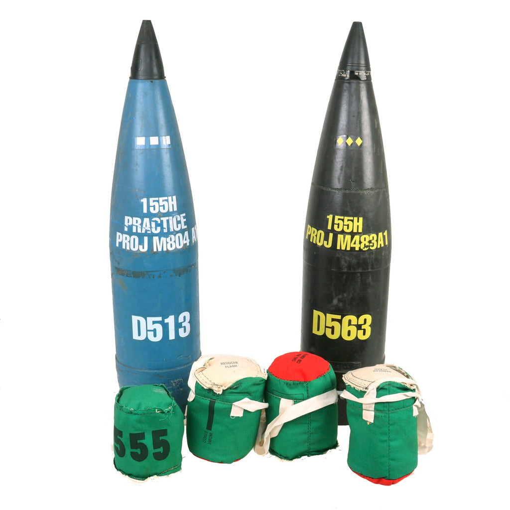 Original U.S. Vietnam War Era Pair of Fort Sill Oklahoma Large Size Artillery Training Aids with Four Flash Reducers - Training Support Center Original Items