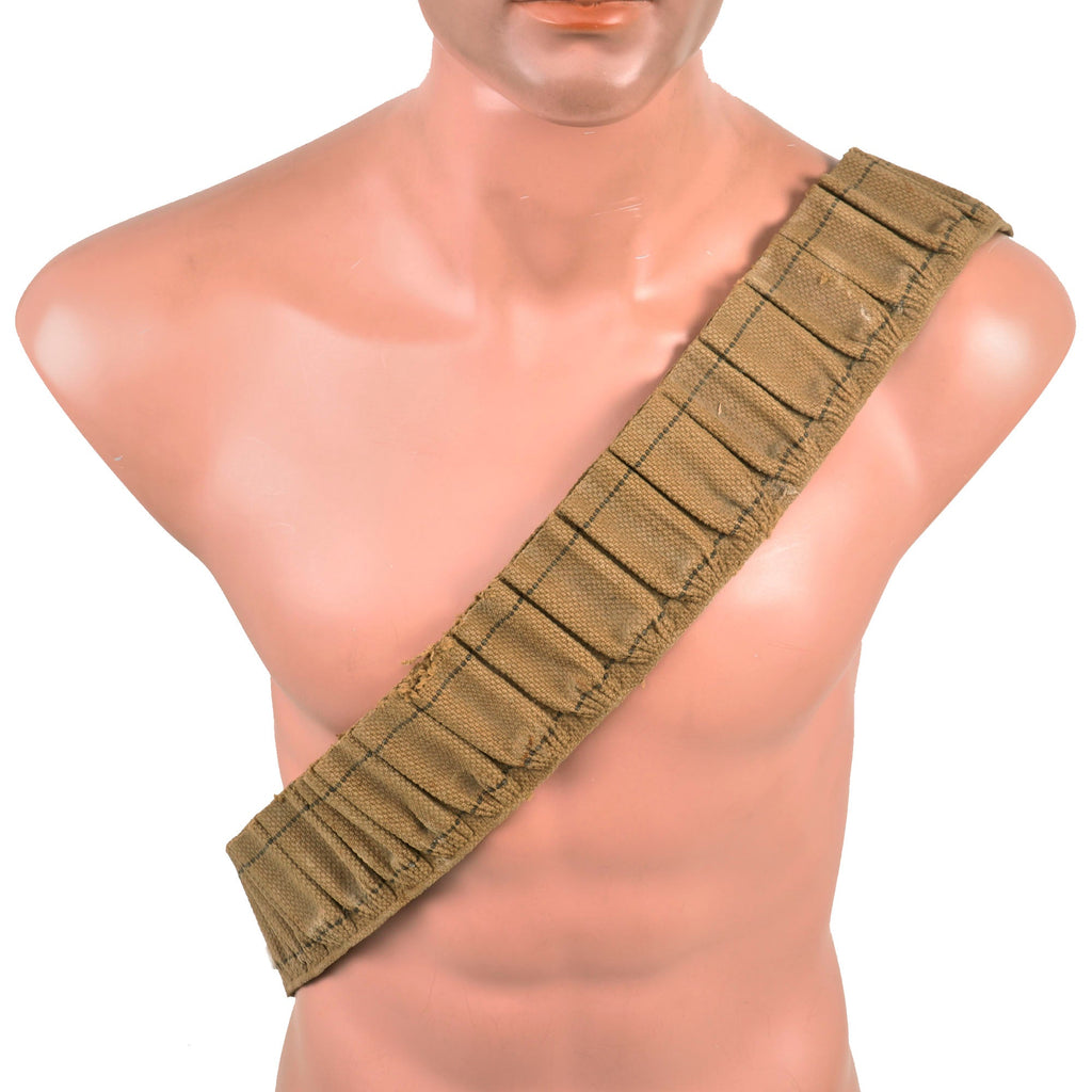 Original U.S. WWI 25 Cartridge Signal Flare “Very” Pistol Bandolier - As Used With The Remington Mark III 10 Gauge Flare Signal Pistol Original Items