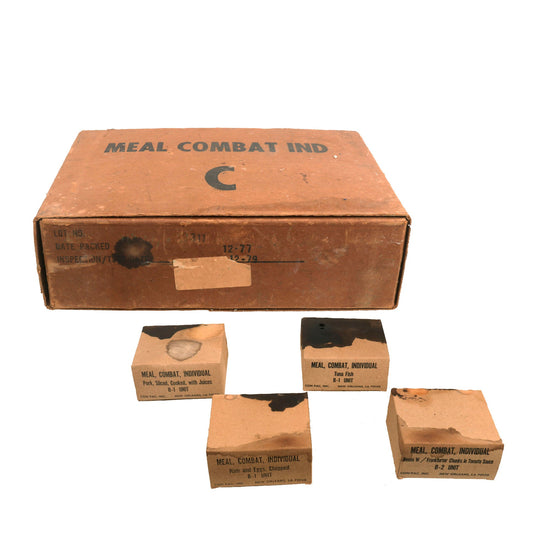 Original U.S. Post Vietnam War Type C Field Ration “C-Rat” by Dri Mix Products Corp. - Dated 1977 Original Items