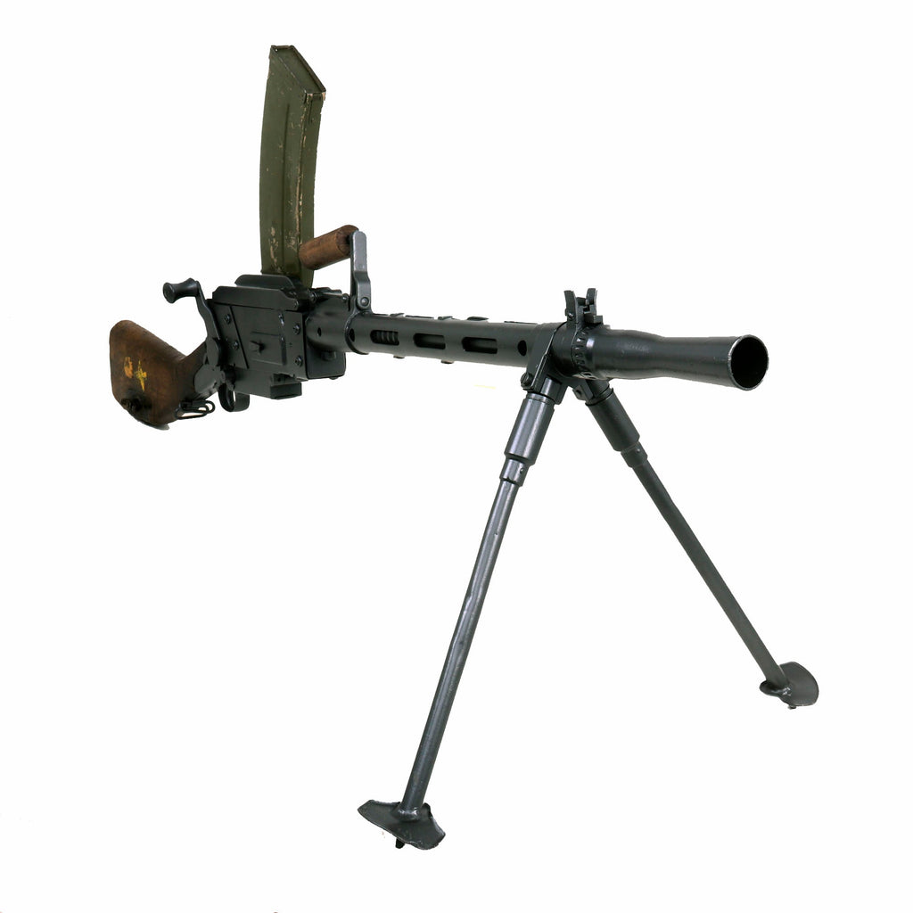 Original WWII Danish Madsen Display Light Machine Gun with Magazine Original Items